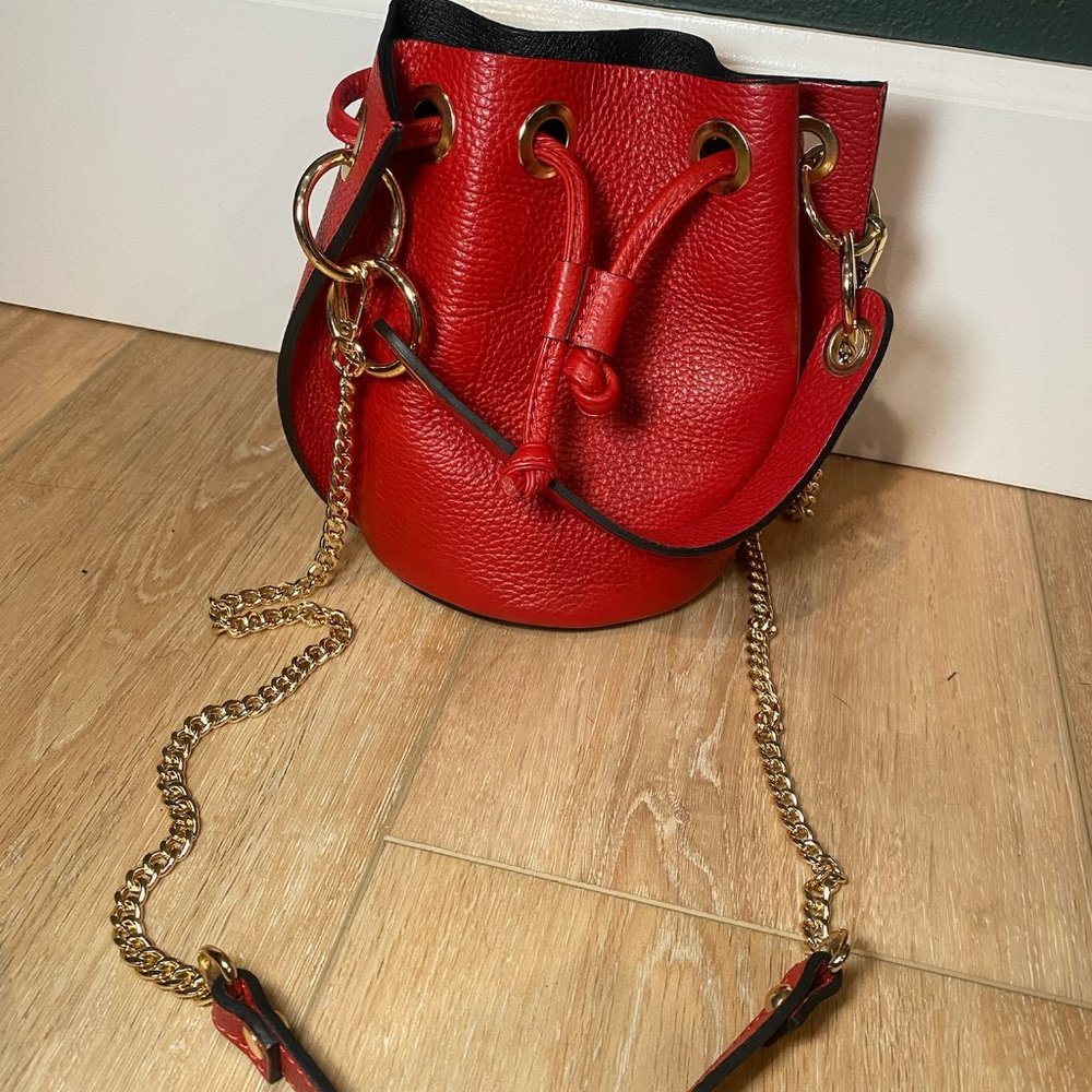 Red Bucket Bag Purse
